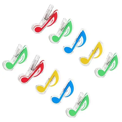 Produktbild: COSMEVIVI 10St Halter für Musikbücher Musiknotenclip Musikbuch-Clip Musiknotenhalter Seitenhalter für Musikclips Cliphalter für Musiknoten für Musikbücher Plastik