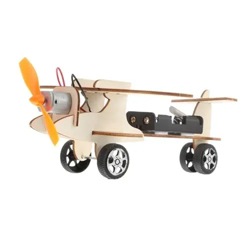 Produktbild: COSMEVIVI 1 Satz DIY Flugzeug bastelzeug für für modellflugzeug ferngesteuertes Flugzeugmodell selber Bauen Kinderflugzeugspielzeug hölzern