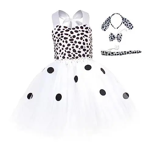 Produktbild: COSMEVIVI Set Mädchenkleid Hundeprinzessin Kostüm Kleinkind Halloween Kleid Jungen und Mädchen Cosplay Outfit