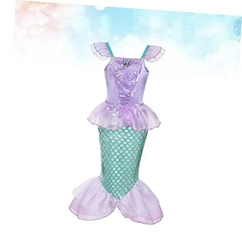 Produktbild: COSMEVIVI 1stk Feenkleid Prinzessinnenkleider Kinder Mädchenrock Meerjungfrauenkleid Für Kinder