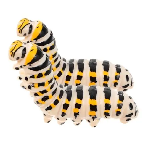Produktbild: COSMEVIVI 2St Simulation Insektenmodell Insektenfigur realistische Raupe gefälschte Würmer Schmetterlingslarve Spielzeugmodell Halloween deko Party-Trick-Tool Simulation Raupenmodell Plastik