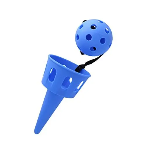 Produktbild: COSMEVIVI 2 Sätze Schaufelball Schaufelspiel Sportschaufelfang Schaufel werfen Kickball Activity für Kinder aktivity für Kinder rasenkante strandspielzeug Scoop-Ball-Spiel Ballfangspiel Blue