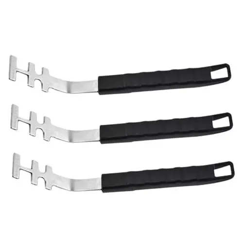 Produktbild: COSMEVIVI 3 Stück Backofen Netzgriff Backblech Heber Rack Greifer Gussgitter Greifer Camping Versorgung Gitter Rack Klemme Kochgitter Heber Werkzeug Holzkohle Grillrost Heber