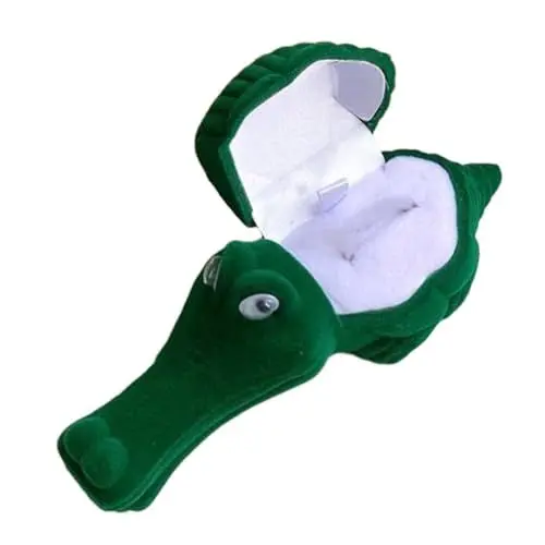 Produktbild: COSMEVIVI Kasten Krokodil-schmuckkästchen Schmuck-organizer Alligator-schmuckhalter Halter Für Alligatorringe Süßer Schmuckhalter Süßes Schmucketui Süßer Ringhalter Beflockung