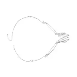 Produktbild: COSMEVIVI Krallenhalskette Halloween-halsketten Halloween-roman-halskette Halloween-kettendekor Halloween-handknochenhalsketten Halsanhänger Halloween Hand Knochen Halskette Legierung Silver