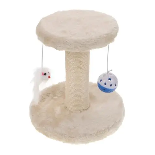 Produktbild: COSMEVIVI Kratzbaum für Katzen kratzbäume für Katzen Katzennagelfeile Kratzbaum katzenmöbel cat Furniture Kätzchenkratzer für den täglichen Gebrauch schöner Kratzbaum kurzer Plüsch Beige