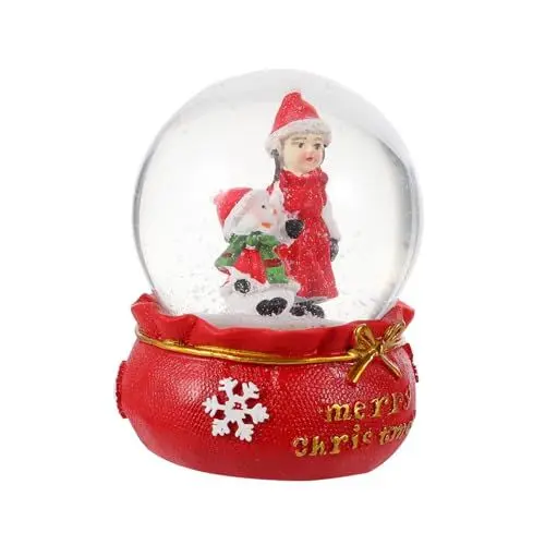 Produktbild: COSMEVIVI Weihnachtsschneekugel aus Kunstharz Kristallkugel dekorative Schreibtisch-Ornamente Festliche Wohnkultur Weihnachten für Freunde