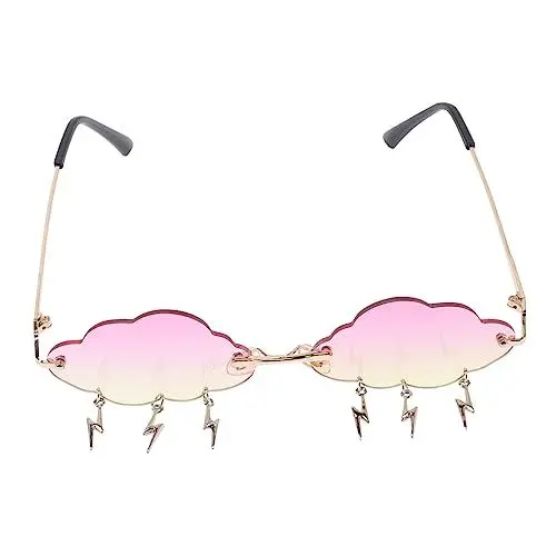 Produktbild: COSMEVIVI Unisex Sonnenbrille Cloud Disco Fashion Randlose Brille Für Party Und Outdoor