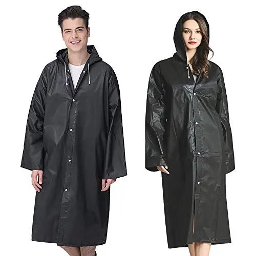 Produktbild: Cosowe Regenponcho Regenmantel für Damen Herren, 2 Stück Regenbekleidung Regencape Regenjacke Wasserdicht für Disney, Wandern, Radfahren, Camping und Reisen, Weiß