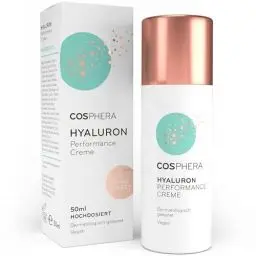 Produktbild: Cosphera - Hyaluron Performance Creme 50 ml - vegane Tages- und Nachtcreme hochdosiert für Gesicht, Hals, Dekolleté, Augen - Anti-Falten Feuchtigkeitsbehandlung für Frauen und Männer