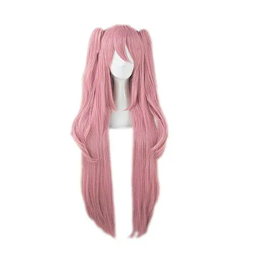 Produktbild: Cosplay Perücke von Krul Tepes für Seraph of the End Fans | Pink mit zwei Zöpfen
