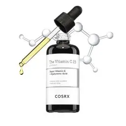 Produktbild: COSRX Reines Vitamin C 23% Serum mit Vitamin E (Ascorbinsäure) und Hyaluronsäure, feuchtigkeitsspendendes Gesichtsserum, reduziert feine Linien, 0.7oz/20g, Korean Skincare