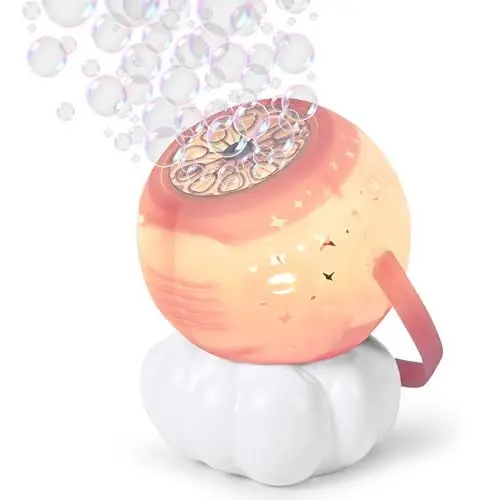 Produktbild: cossy Seifenblasenmaschine, Automatische Seifenblasenmaschine Kinder mit Lichtern, Tragbare Seifenblasen Maschine mit 20000+ Blasen/Min, Wiederaufladbare Blasenmaschine für Hochzeit, Party, Rosa
