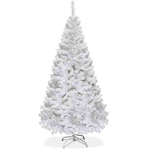 Produktbild: COSTWAY 180cm Künstlicher Weihnachtsbaum, Tannenbaum mit Metallständer, Christbaum PVC Nadeln, Kunstbaum Weihnachten ideal für Zuhause, Büro, Geschäfte und Hotels, Weiß