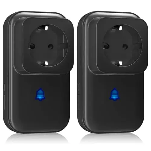 Produktbild: COTINSE 2Pack Stromausfallalarm melder mit LED Anzeige, 0-110db Gefrierschrank Stromausfallmelder Stromausfall-Alarm mit 5 einstellbaren Stufen, 7 Klingeltöne Stromausfalldetektor Stromwächter