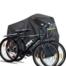 Produktbild: COTOP 3XL Wasserdicht Fahrradabdeckung für 2 Fahrräder, 210D Oxford Fahrrad Wetterschutz Abdeckplane Schutzhülle mit Schlossösen Schutz für Mountainbike und Rennrad