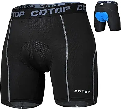 Produktbild: COTOP Fahrradhose Herren Gepolstert, Radunterhose mit Polster, 3D Gel Unterhosen Fahrrad, Radlerhose Geschenk für Radfahrer, Schnell und Atmungsaktives Motorrad Reitzubehör (XXL)
