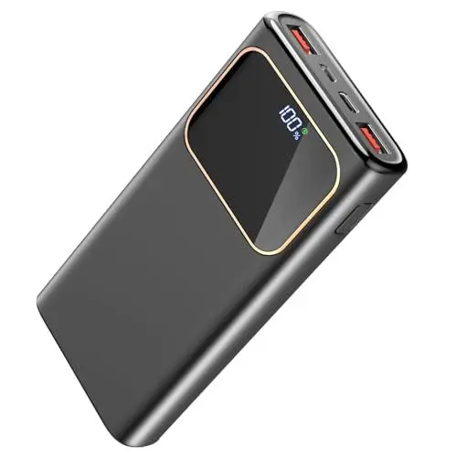 Produktbild: Coucur Power Bank, 2024 Powerbank 20000mAh mit 22,5W Schnellladefunktion USB C Input & Output, PD 3.0 QC 4.0 Externer Handyakkus, Powerbank Klein Kompatibel mit iPhone 11 12 13 Samsung Airpods