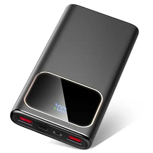 Produktbild: Coucur Power Bank, 2025 Powerbank 20000mAh mit 22,5W Schnellladefunktion USB C Input & Output, PD 3.0 QC 4.0 Externer Handyakkus, Powerbank Klein Kompatibel mit iPhone 11 12 13 14 15 16 Samsung