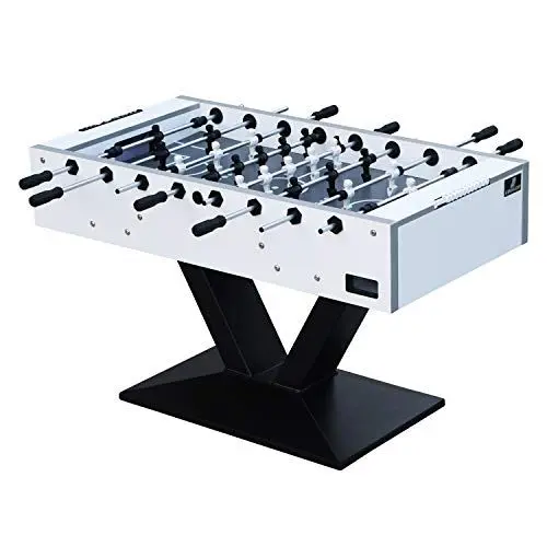 Produktbild: Cougar Worldcup Premium Pro Tischkicker/Kickertisch in Weiß | Fußballtisch inkl. 4 Bälle & Punktezähler | Indoor Tischfußball für Kinder & Erwachsene | Maße Fußball Tisch: 141x76x90 cm