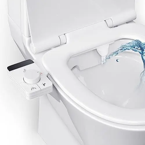 Produktbild: Couleeur Bidet Einsatz für Toilette,Bidet Aufsatz für Toilette(Frontal & Rear Wash),Nicht Elektrisch Kaltes Wasser Bidet mit Einziehbare Selbstreinigende Doppeldüsen Einstellbarer Wasserdrucks