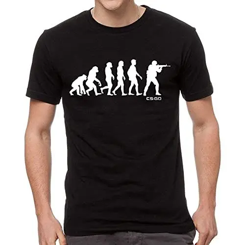 Produktbild: Counter Strike Global Offensive Player Darwin Evolution Cs Go Men's T-Shirt Black Unisex Tee M