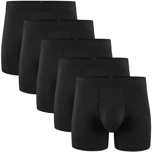 Produktbild: Counting Stars Boxershorts Herren Schwarz Unterhosen Männer Baumwolle Unterwäsche Herren 5er Pack XL