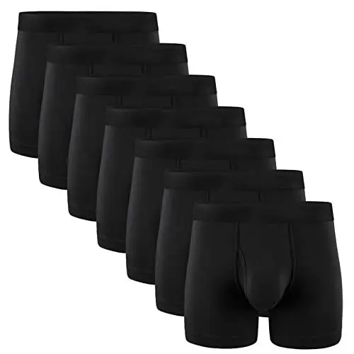 Produktbild: Counting Stars Boxershorts Herren Schwarz Unterhosen Männer Baumwolle Unterwäsche Herren 7er Pack XL