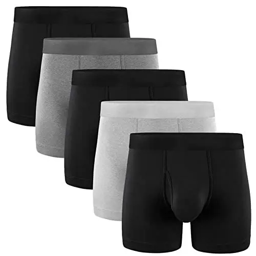 Produktbild: Counting Stars Boxershorts Herren Unterhosen Männer Baumwolle Unterwäsche Herren Unterhose 5er Pack Schwarz/Weiß/Grau L