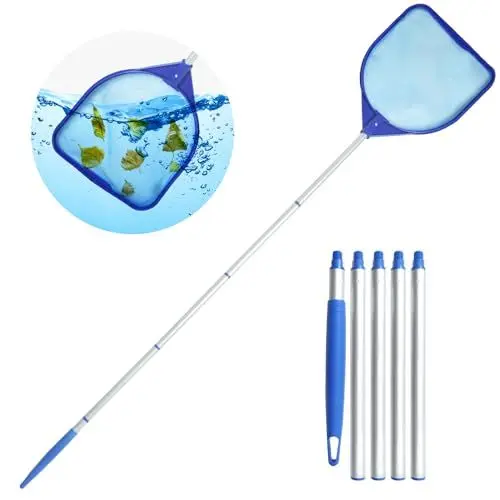 Produktbild: COVACURE Pool Kescher Pool Zubehör - 154 cm Poolkescher Feinmaschig mit Stab Teleskopstange für Pool, Teich,Outdoor
