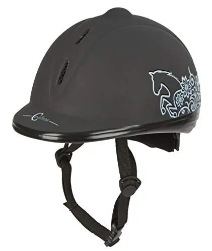 Produktbild: Covalliero Helm Reithelm Beauty VG1 Schwarz, 52-55 cm