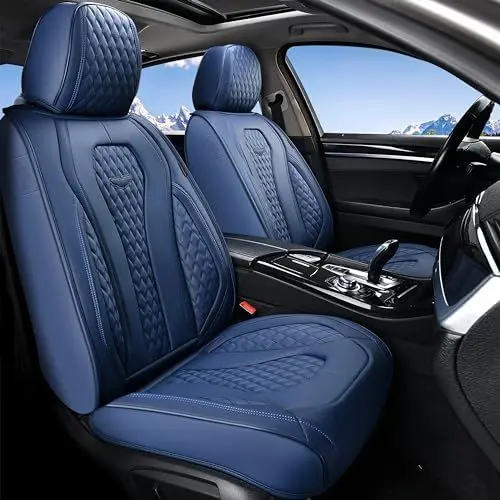 Produktbild: Coverado Autositzbezüge, Sitzbezug Auto vordersitze, Premium Autositzbezüge vorne, Wasserdichtes Kunstleder sitzbezug, Universelle Fit für die meisten Limousinen SUV Pick-up Truck B8839 Seat