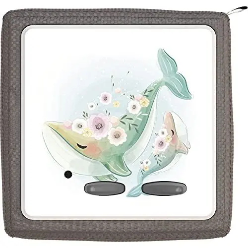 Produktbild: Coverlounge Folie passend für die Toniebox | Schutzfolie Sticker | 2 Waale mit Blumen