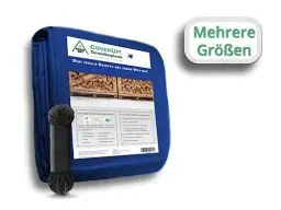 Produktbild: CoverUp! 2x3m Abdeckplane Wasserdicht - Farbe: Blau, 120g/m², Gewebeplane mit ösen, Verstärkte Gummiecken - Plane Wasserdicht UV-Schutz für Gartenmöbel, Bauplane, zeltplane inkl 12m Seil, 2x3