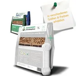 Produktbild: CoverUp! (4x4m Abdeckplane Wasserdicht - Farbe: Weiß, 120g/m², Gewebeplane mit ösen, Verstärkte Gummiecken - Plane Wasserdicht UV-Schutz für Gartenmöbel, Bauplane, zeltplane inkl 18m Seil, 4x4