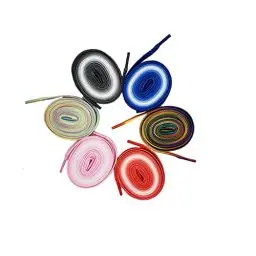 Produktbild: Coyanyu 6 Paar Flache Schnürsenkel, Bunte Farbverlauf Flachsenkel Schuhbänder Breit 120cm Lang Shuhband für Sneaker Sportschuhe Turnschuhe (Rot/Pink/Blau/Grau/Rainbow/Macaron)