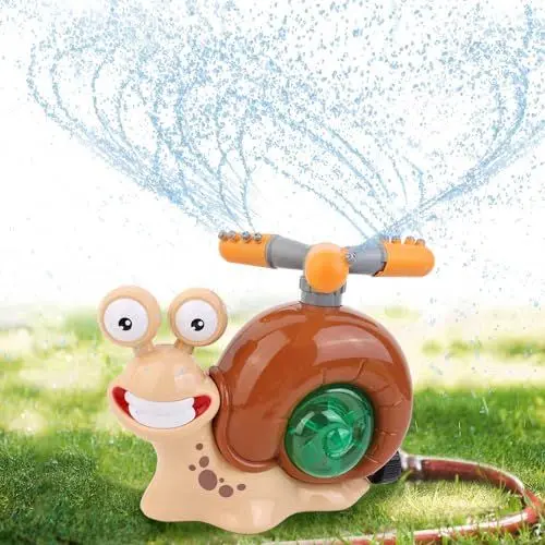 Produktbild: COZCLAM Wassersprinkler Kinder, Wasserspaß Spielzeug, Outdoor Wasserspielzeug Kinder mit 2 Zubehör zur Schlauchbefestigung, Sprinkler Spiele für Wasserblume, Außenbereich, Rasen, Garten, Pool-Party