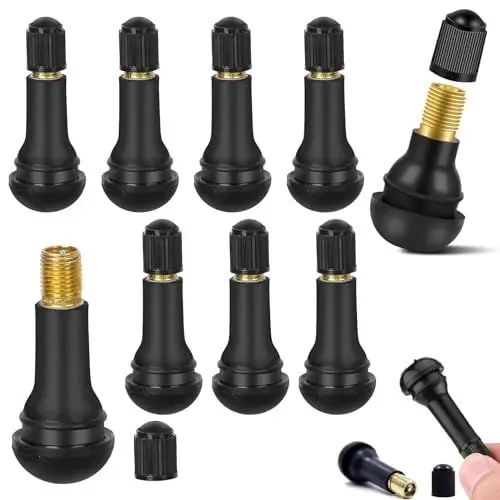 Produktbild: Cozevdnt TR413 Gummi Ventile, 8 Stück Reifenventil Schwarz, Felgenventile, für Auto Reifen Autoventil Gummiventil Felgen Ventile Snap-in Gummiventile