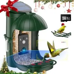 Produktbild: Cozion Vogelhaus mit Kamera Solar,Vogelfutterhaus mit Kamera, Vogelhaus Kamera Vogelfutterstation Kamera Futterstationen für Wildvögel 1080P HD