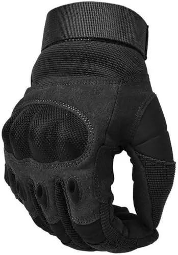 Produktbild: COZOME Motorradhandschuhe Herren, Touchscreen Handschuhe Motorrad Sommer, Schutzhandschuhe für Motocross, Roller, Moped, Mofa, Quad, Paitball, ATV, Mountainbiken (L, Schwarz)