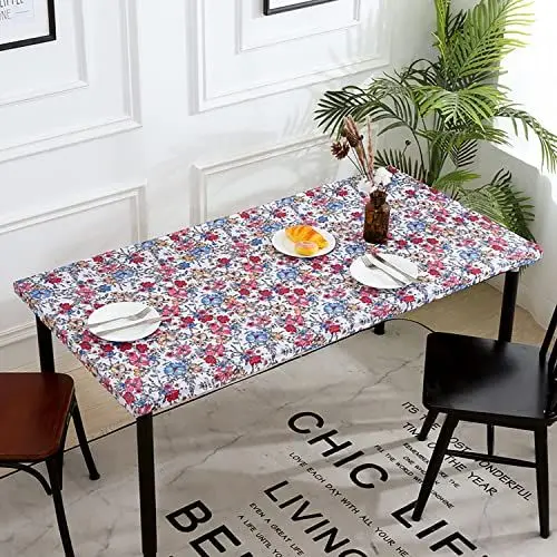 Produktbild: Cozomiz Elastische Tischdecke Gartentischdecke Rundtischdecke Waschbar rutschfeste Abwischbar Schmutzabweisend Tischdecke 122x61cm Style 5