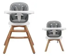 Produktbild: Cozy N Safe Eden Hochstuhl 360° Drehbar Grad Drehung 3-in-1 Set Hochstuhl für Babys Wachsen ab 6 Monaten, Babyhochstuhl inkl. 5-Punkt-Gurt, Hochstuhl mit verstellbarem Sitz