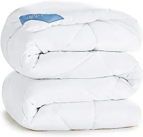 Produktbild: CozyLux Bettdecke 200x200cm für 4 Jahreszeiten, Steppdecke Mikrofaser 300gsm, Ganzjahresdecke 2x2m, Decke 200x200 cm, Super Weiche Zudecke Schlafdecke Atmungsaktive 200 x 200, Weiß