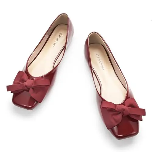 Produktbild: C.Paravano Damen Schuhe Ballerinas Damen Flache Schuhe Für Damen Ballerinas Damen Elegant (Rot,38)