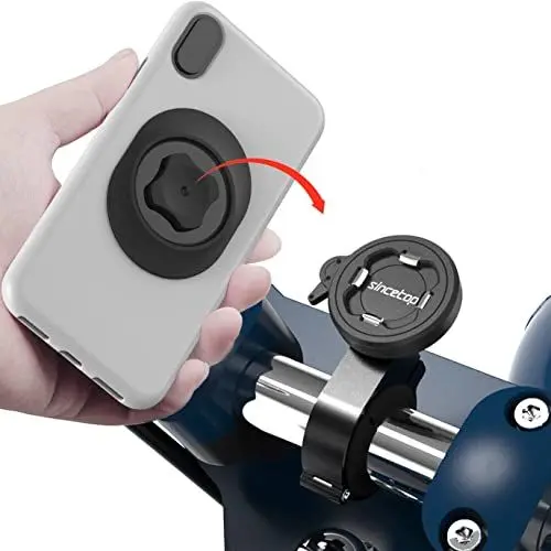 Produktbild: CQ Sincetop Handyhalterung Fahrrad, Motorrad Handyhalterung - Univeral Handy Fahrradhalterung, Stabile Aluminium Handyhalter Fahrrad Smartphone Halterung mit Ultra-Sperre für Rennrad MTB E Scooter