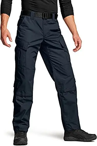 Produktbild: CQR Herren Taktische Militär Hose Kampfhose BDU/ACU Cargohose Wasserabweisend Ripstop Arbeitshose Wandern Outdoor Bekleidung, Uap03, Marineblau, 1 Stück, XL