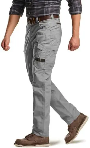 Produktbild: CQR Herren Ripstop-Arbeitshose, wasserabweisend, Taktische, Straight-Leg Hose, f? Au?narbeiter, Cargohose, Twp307 1pack - Stone, 28W / 30L