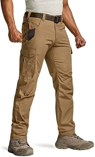 Produktbild: CQR Herren Ripstop-Arbeitshose, wasserabweisend, Taktische, Straight-Leg Hose, für Außenarbeiter, Cargohose, Twp304 1pack - Coyote, 38W / 30L