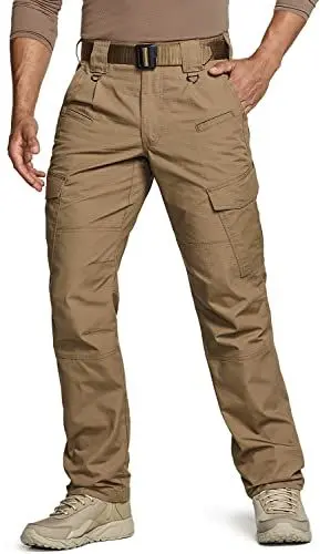 Produktbild: CQR Herren Taktische Hose, Wasserabweisende Ripstop-Cargohose, leichte EDC-Wandernhose, Outdoorbekleidung, Tlp108 1pack - Coyote, 34W / 30L