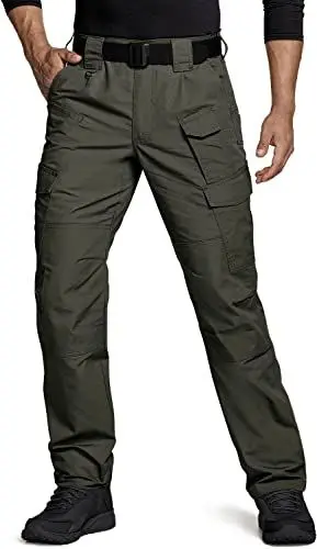 Produktbild: CQR Herren Taktische Hose, Wasserabweisende Ripstop-Cargohose, leichte EDC-Wandernhose, Outdoorbekleidung, Tlp109 1pack - Green, 32W / 32L